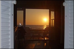 uitzicht strandhuisje