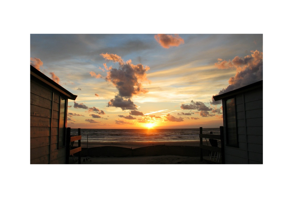 zonsondergang strandhuisjes de Koele Costa