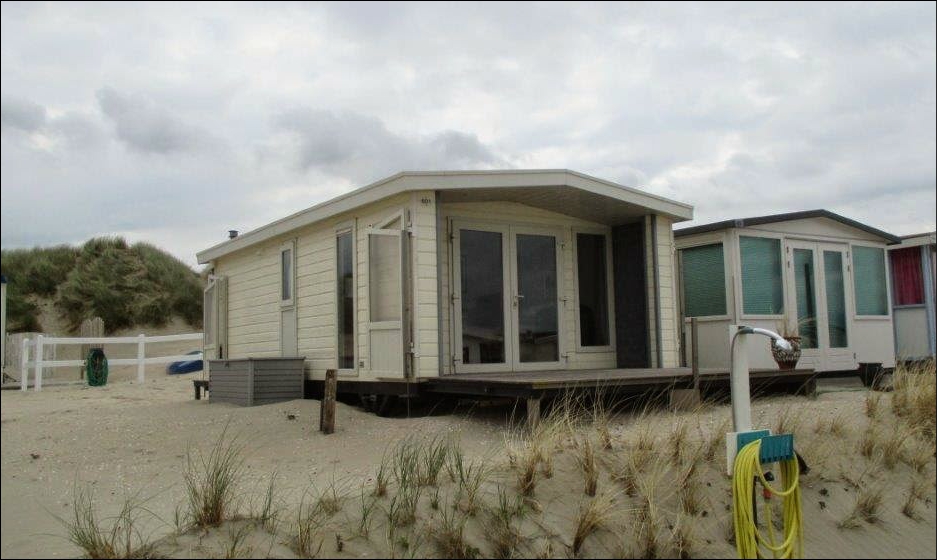 Vakantiehuisjes op het strand van IJmuiden aan Zee
