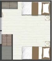 Seaside 6 personen (verdieping met extra slaapkamer)
